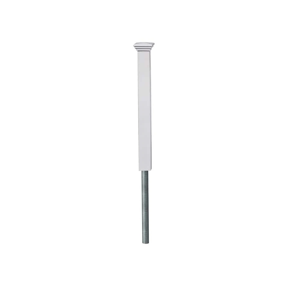 Best Sale 👍 No-Dig 2 in. x 3.5 in. x 42 in. Vinyl All American Finishing Fence Post with Anchor and Cap by Zippity Outdoor Products ❤️ 4 Best Sale 👍 No-Dig 2 in. x 3.5 in. x 42 in. Vinyl All American Finishing Fence Post with Anchor and Cap by Zippity Outdoor Products ❤️ - Image 2