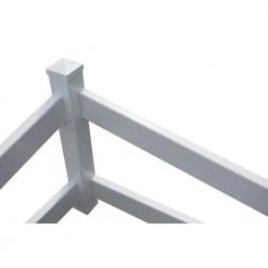 Promo ✨ 60"L x 60"W x 30"H Split Rail Vinyl Corner Fence, White, VA20236 by VITA 😀 -Cheap Fence Gates Plus Store white vita vinyl fence panels va20236 4f 1000