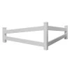 Promo ✨ 60"L x 60"W x 30"H Split Rail Vinyl Corner Fence, White, VA20236 by VITA 😀 -Cheap Fence Gates Plus Store white vita vinyl fence panels va20236 64 1000