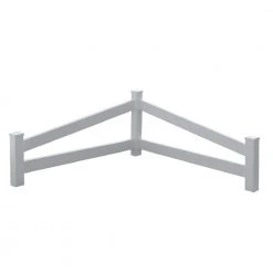 Promo ✨ 60"L x 60"W x 30"H Split Rail Vinyl Corner Fence, White, VA20236 by VITA 😀 -Cheap Fence Gates Plus Store white vita vinyl fence panels va20236 a0 1000