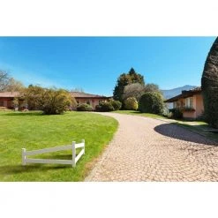 Promo ✨ 60"L x 60"W x 30"H Split Rail Vinyl Corner Fence, White, VA20236 by VITA 😀 -Cheap Fence Gates Plus Store white vita vinyl fence panels va20236 fa 1000