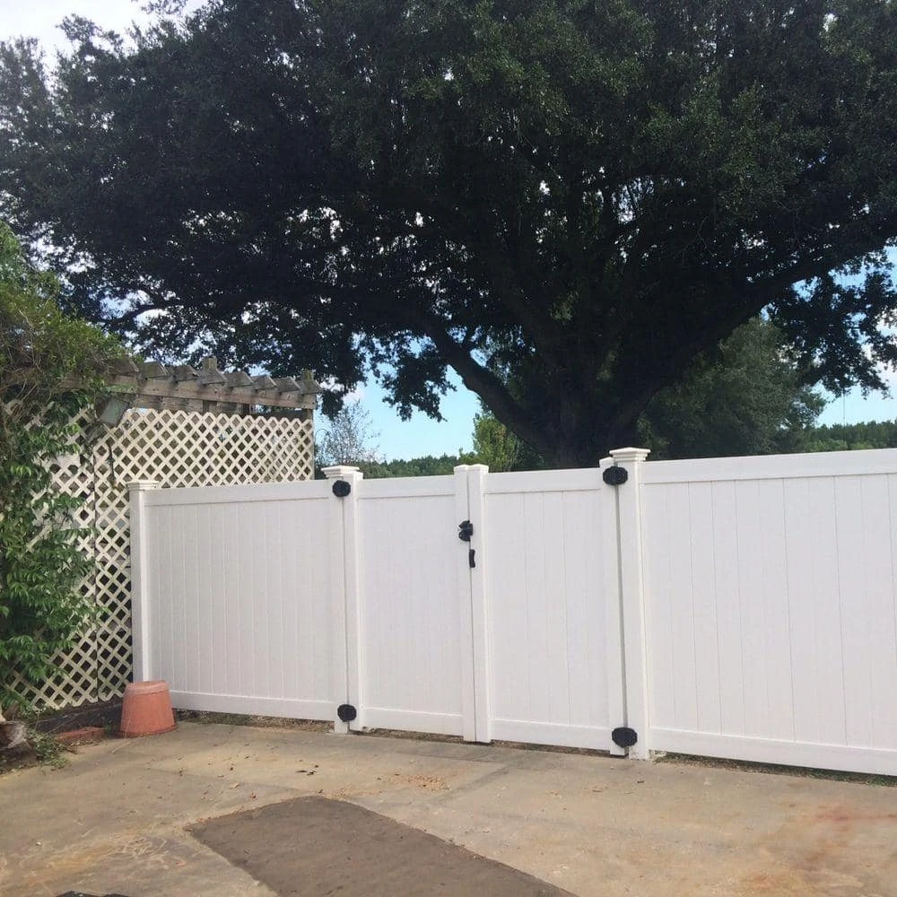 Coupon ⌛ Pembroke 10.8 ft. W x 5 ft. H White Vinyl Privacy Double Fence Gate Kit by Weatherables ⌛ 4 Coupon ⌛ Pembroke 10.8 ft. W x 5 ft. H White Vinyl Privacy Double Fence Gate Kit by Weatherables ⌛ - Image 2