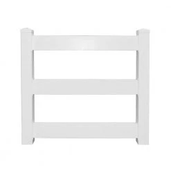 Outlet ✨ 4 ft. W x 4 ft. H 3-Rail White Vinyl Fence Gate EZ Pack by Weatherables ⭐