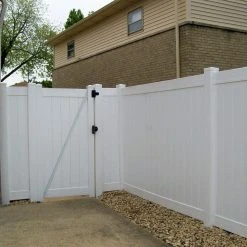 Cheapest 😍 Pembroke 3.5 ft. W x 6 ft. H White Vinyl Privacy Fence Gate Kit by Weatherables ❤️ -Cheap Fence Gates Plus Store white weatherables vinyl fence gates swpr t g11 3 6x42 5 c3 1000