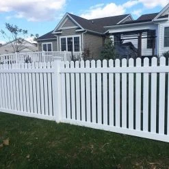 Coupon 🔥 Provincetown 4 ft. H x 8 ft. W White Vinyl Picket Fence Panel Kit by Weatherables ✨ -Cheap Fence Gates Plus Store white weatherables vinyl fence panels pwpi 3nr 4x8 1f 1000