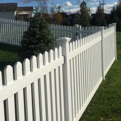 Coupon 🔥 Provincetown 4 ft. H x 8 ft. W White Vinyl Picket Fence Panel Kit by Weatherables ✨ -Cheap Fence Gates Plus Store white weatherables vinyl fence panels pwpi 3nr 4x8 c3 1000