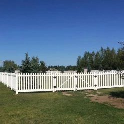 Buy 💯 Plymouth 4 ft. H x 8 ft. W White Vinyl Picket Fence Panel Kit by Weatherables ⌛ -Cheap Fence Gates Plus Store white weatherables vinyl fence panels pwpi 3r5 5 4x8 1f 1000