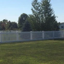 Buy 💯 Plymouth 4 ft. H x 8 ft. W White Vinyl Picket Fence Panel Kit by Weatherables ⌛ -Cheap Fence Gates Plus Store white weatherables vinyl fence panels pwpi 3r5 5 4x8 4f 1000