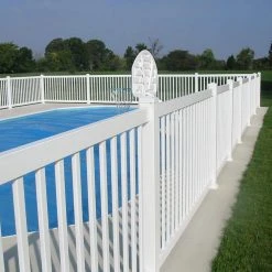 Coupon ✔️ Neptune 4 ft. H x 8 ft. W White Vinyl Pool Fence Panel by Weatherables ✨ -Cheap Fence Gates Plus Store white weatherables vinyl fence panels pwpo 1 5 4x8 40 1000