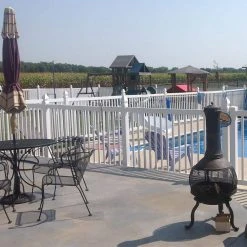 Coupon ✔️ Neptune 4 ft. H x 8 ft. W White Vinyl Pool Fence Panel by Weatherables ✨ -Cheap Fence Gates Plus Store white weatherables vinyl fence panels pwpo 1 5 4x8 fa 1000