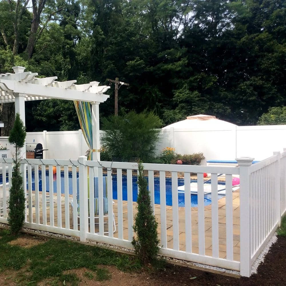 Cheapest ๐ Captiva 4 ft. H x 8 ft. W White Vinyl Pool Fence Panel by Weatherables ๐ 4 Cheapest ๐ Captiva 4 ft. H x 8 ft. W White Vinyl Pool Fence Panel by Weatherables ๐ - Image 2