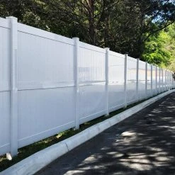 Wholesale ✔️ Augusta 7 ft. H x 8 ft. W White Vinyl Privacy Fence Panel Kit by Weatherables ❤️ -Cheap Fence Gates Plus Store white weatherables vinyl fence panels pwpr 3r 7x8 4f 1000