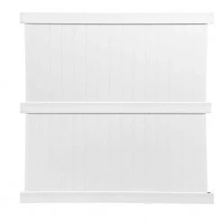 Outlet 🤩 Augusta 8 ft. H x 8 ft. W White Vinyl Privacy Fence Panel Kit by Weatherables 🤩