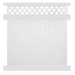 New ✔️ Ashton 7 ft. H x 8 ft. W White Vinyl Privacy Fence Panel Kit by Weatherables 🧨