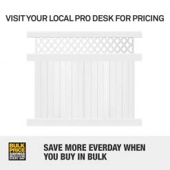 Wholesale ๐ Glenshire 6 ft. H x 8 ft. W White Vinyl Lattice Top Fence Panel Kit by Weatherables ๐ฅ 10 Wholesale ๐ Glenshire 6 ft. H x 8 ft. W White Vinyl Lattice Top Fence Panel Kit by Weatherables ๐ฅ -Cheap Fence Gates Plus Store white weatherables vinyl fence panels pwpr lat11 3 6x8 40 1000