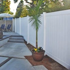 Brand new ⌛ 4 in. x 4 in. x 7 ft. Vinyl Fence Line Post by Weatherables 😀 -Cheap Fence Gates Plus Store white weatherables vinyl fence posts lwpt line 4x84 1f 1000