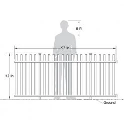 Hot Sale ⭐ 3.5 ft. x 7.6 ft. White Vinyl Lightweight Portable Picket Fence Panel by Zippity Outdoor Products ✔️ -Cheap Fence Gates Plus Store white zippity outdoor products vinyl fence panels zp19026 40 1000