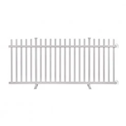 Hot Sale ⭐ 3.5 ft. x 7.6 ft. White Vinyl Lightweight Portable Picket Fence Panel by Zippity Outdoor Products ✔️