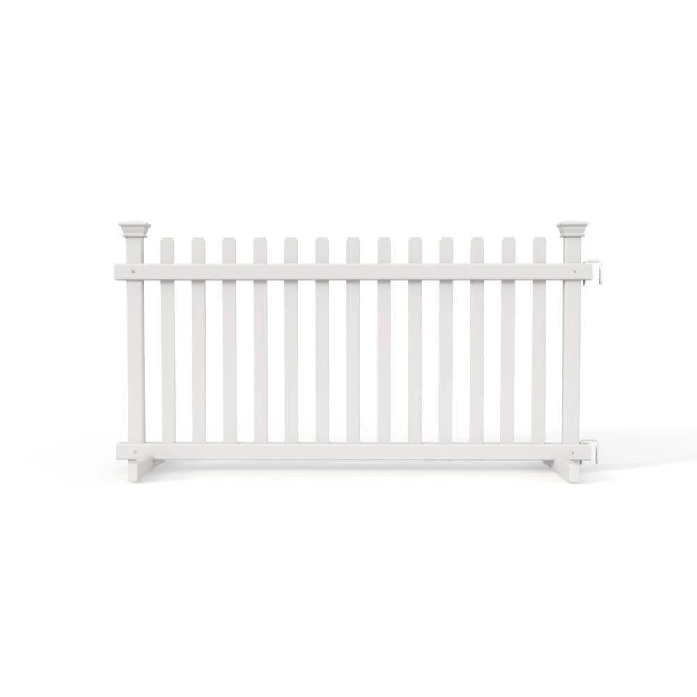 Buy 😉 Portable Puppy 2 ft. x 4 ft. White Vinyl Fence Panel Kit (2 Pack) by Zippity Outdoor Products ⌛ 5 Buy 😉 Portable Puppy 2 ft. x 4 ft. White Vinyl Fence Panel Kit (2 Pack) by Zippity Outdoor Products ⌛ - Image 3