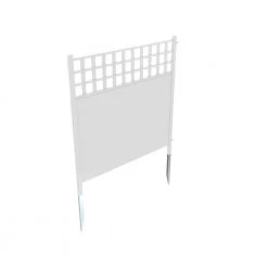 Best Sale 😍 4 ft. x 3.5 ft. Keswick Vinyl Privacy Fence Panel and Screen Kit (2-Pack) by Zippity Outdoor Products ❤️ -Cheap Fence Gates Plus Store white zippity outdoor products vinyl fence panels zp19060 4f 1000