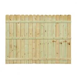 Cheap ❤️ Installed Pressure Treated Pine 👍 Dog-Ear Picket Fence by Unbranded 😍