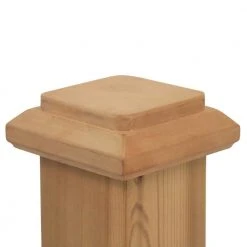 Flash Sale ⭐ Miterless 4 in. x 4 in. Untreated Wood Traditional Slip Over Fence Post Cap (Actual: 3-3/4 in. to 3-7/8 in.) by Protectyte ✨ -Cheap Fence Gates Plus Store wood grain protectyte deck post caps trad0378m 1f 1000
